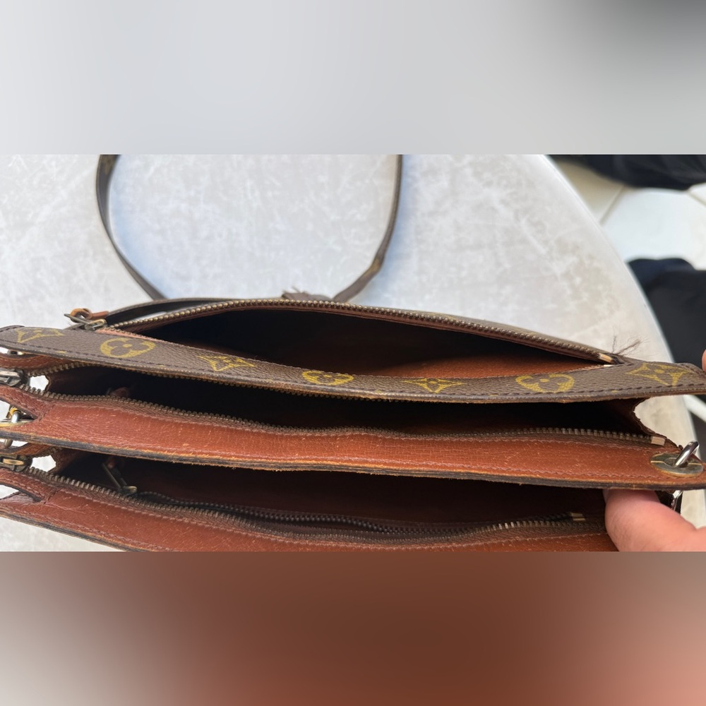 Louis Vuitton Monogram Canvas Brown and Tan Crossbody Pouch - Picture 3 of 5